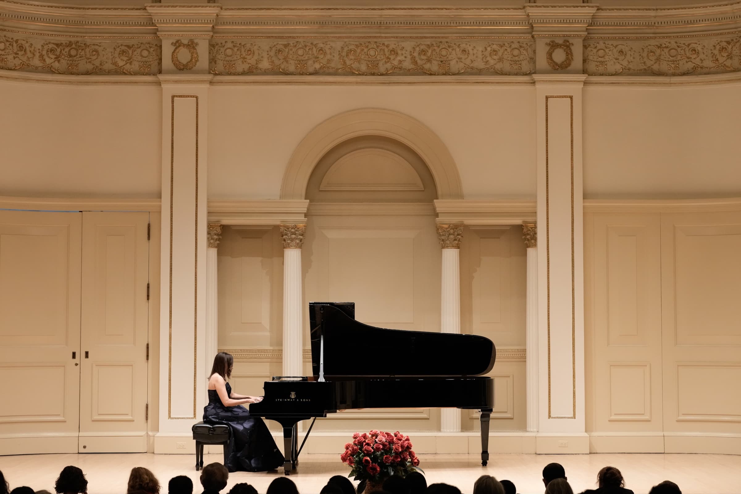 Nina Kidd performing at the Carnegie Hall piano